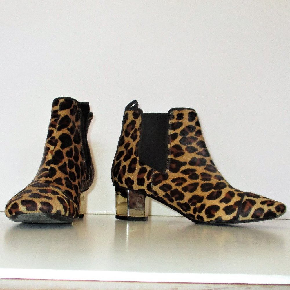 Tory Burch Regina Booties leopard print calf hair